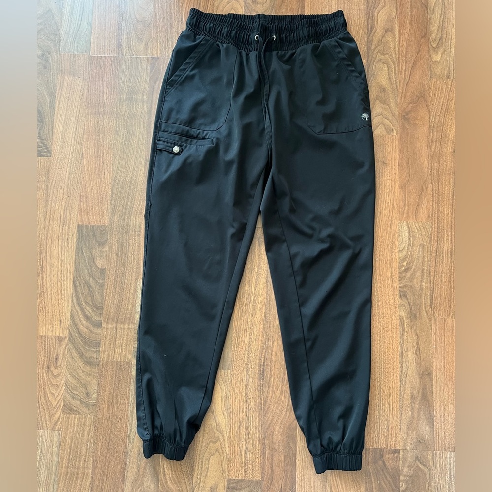 HEALING HANDS MEDIUM TALL JOGGERS BLACK SCRUB BOTTOMS